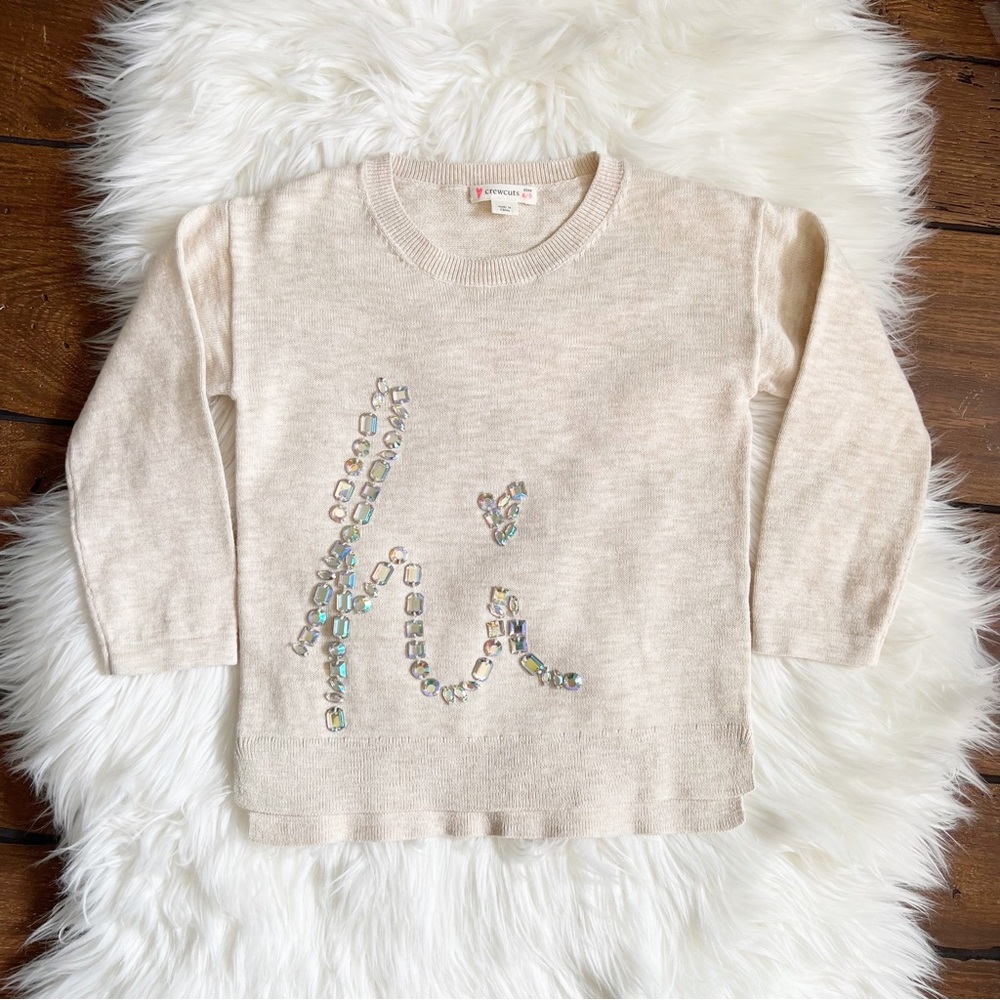 Worn Once Crewcuts Jeweled Sweater